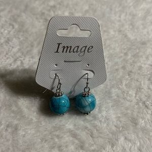 Image Beaded Dangle Earrings
